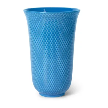 Rhombe vas 20 cm - Blå - Lyngby Porcelæn