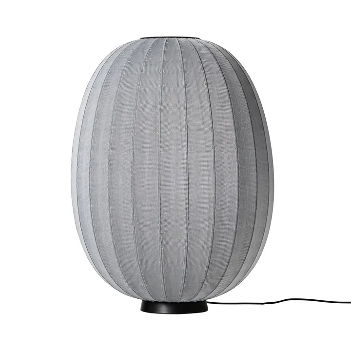 Knit-Wit 65 High Oval Level golvlampa - Silver - Made By Hand