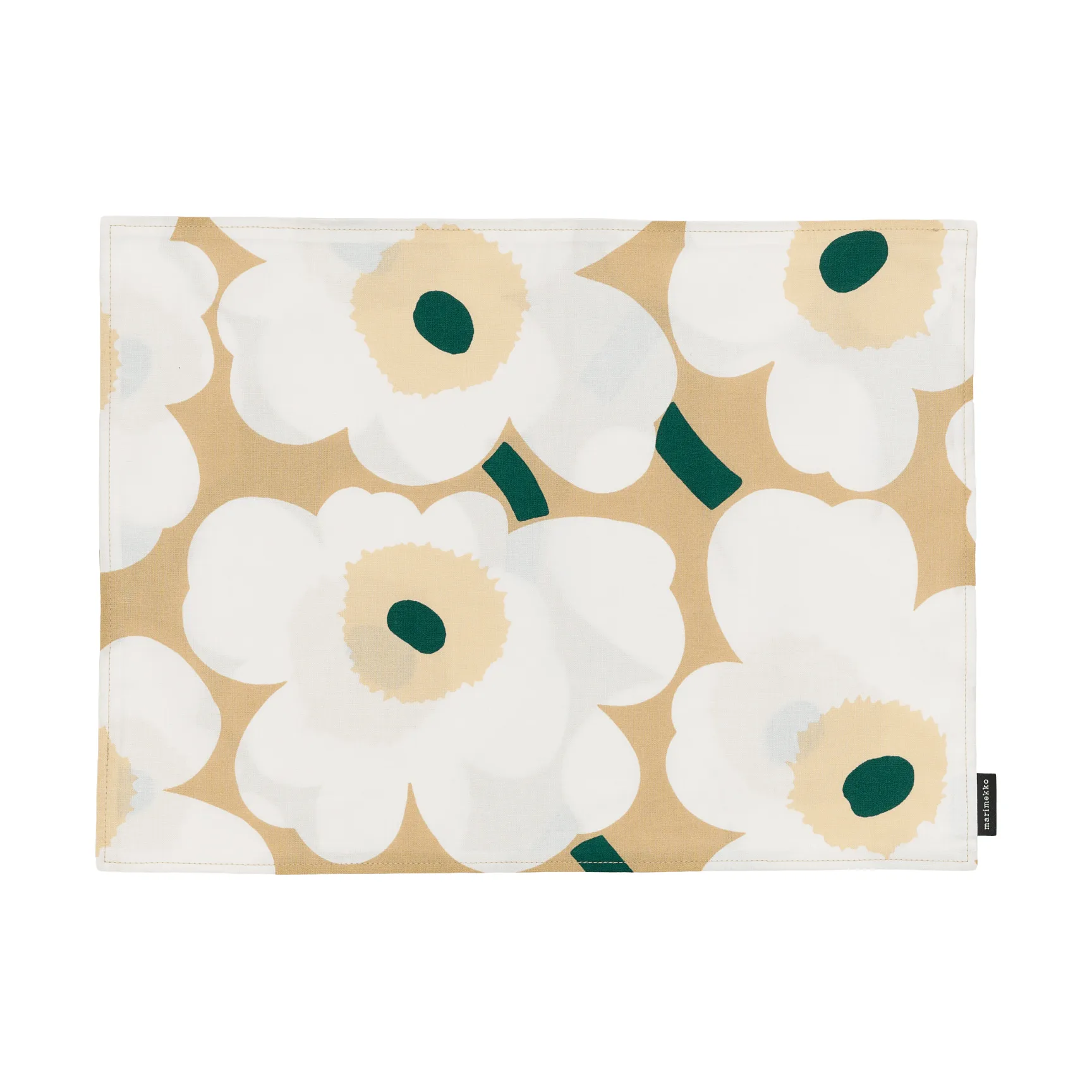 Pieni unikko bordstablett acryl, Sand-white-hay-emerald Marimekko