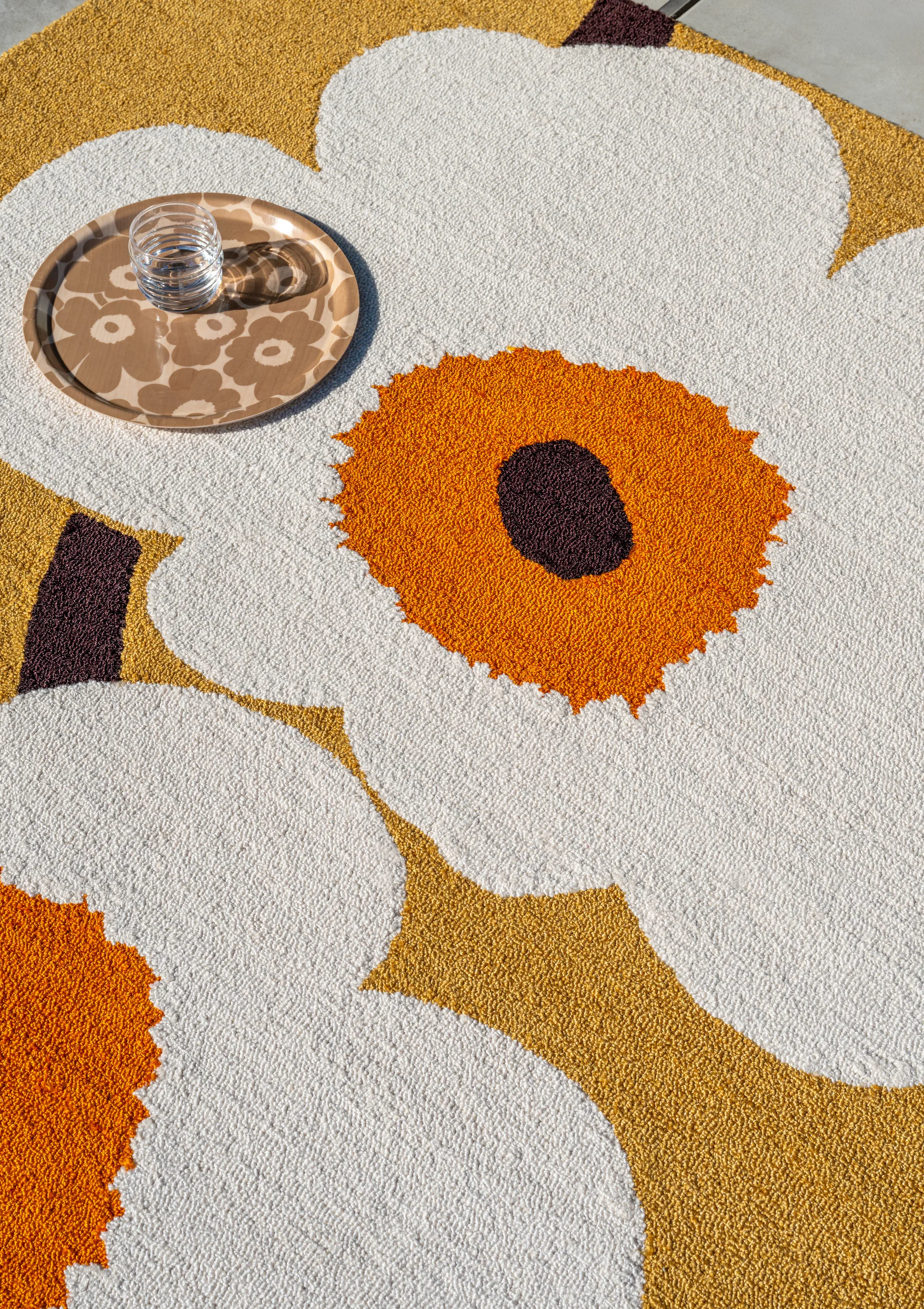 Unikko anniversary matta outdoor, Honey, 200x280 cm Marimekko