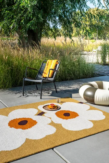 Unikko anniversary matta outdoor - Honey, 200x280 cm - Marimekko