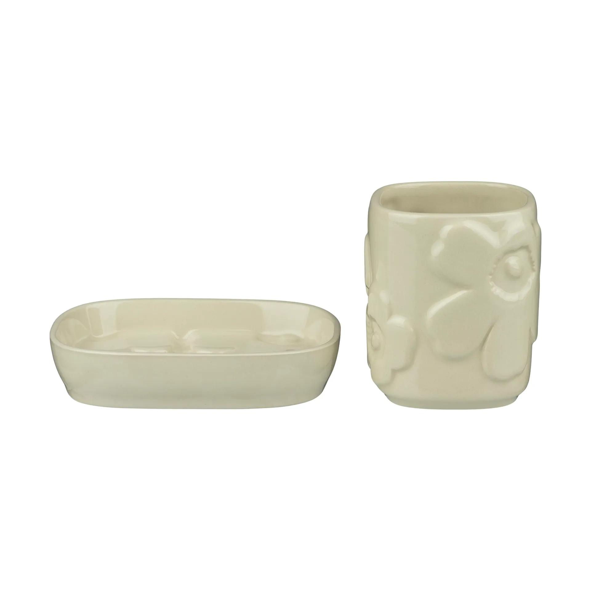 Unikko badrumsset 2 delar, Beige Marimekko
