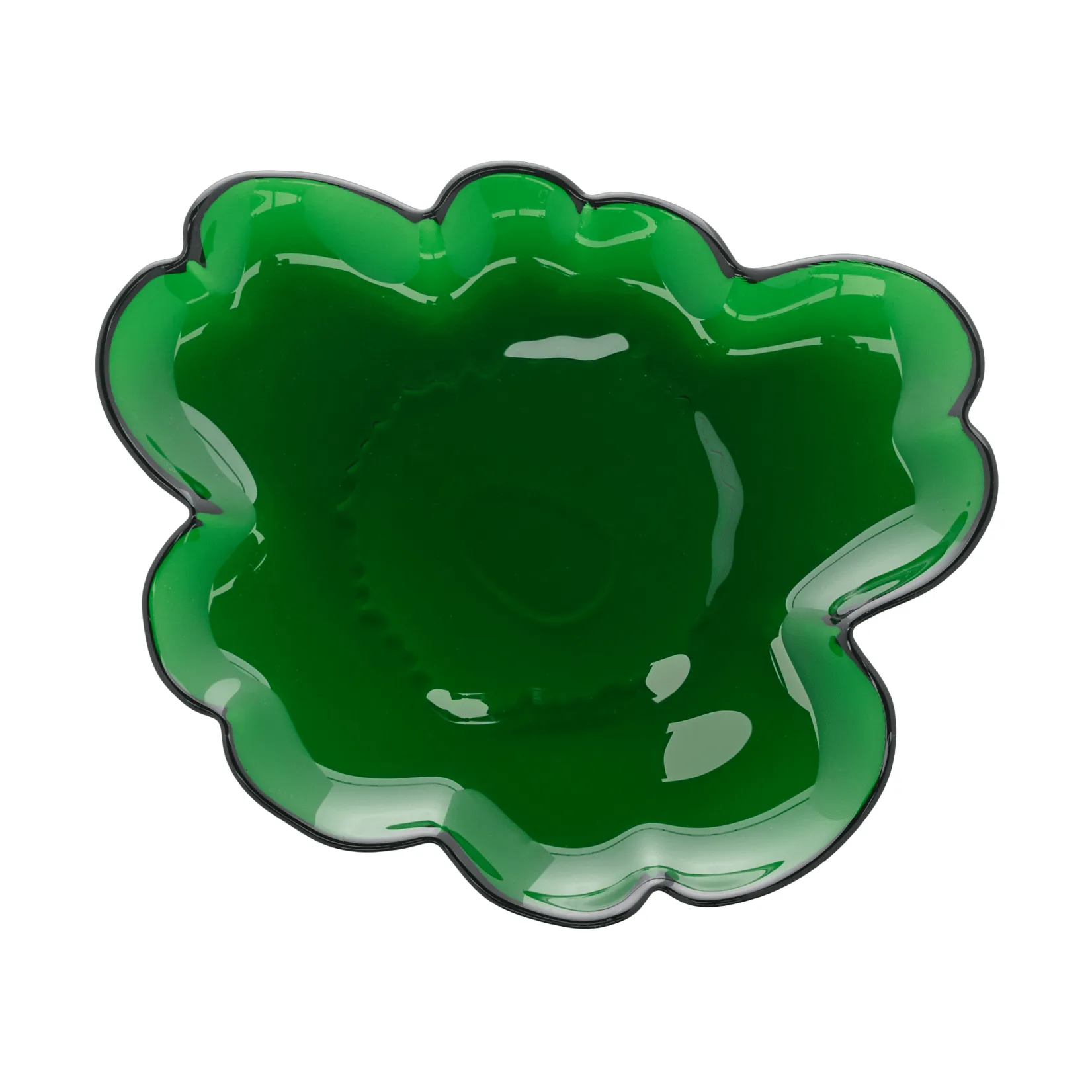 Unikko glastallrik 20 cm, Green Marimekko
