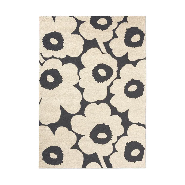 Unikko matta outdoor - Charcoal-white, 200x280 cm - Marimekko