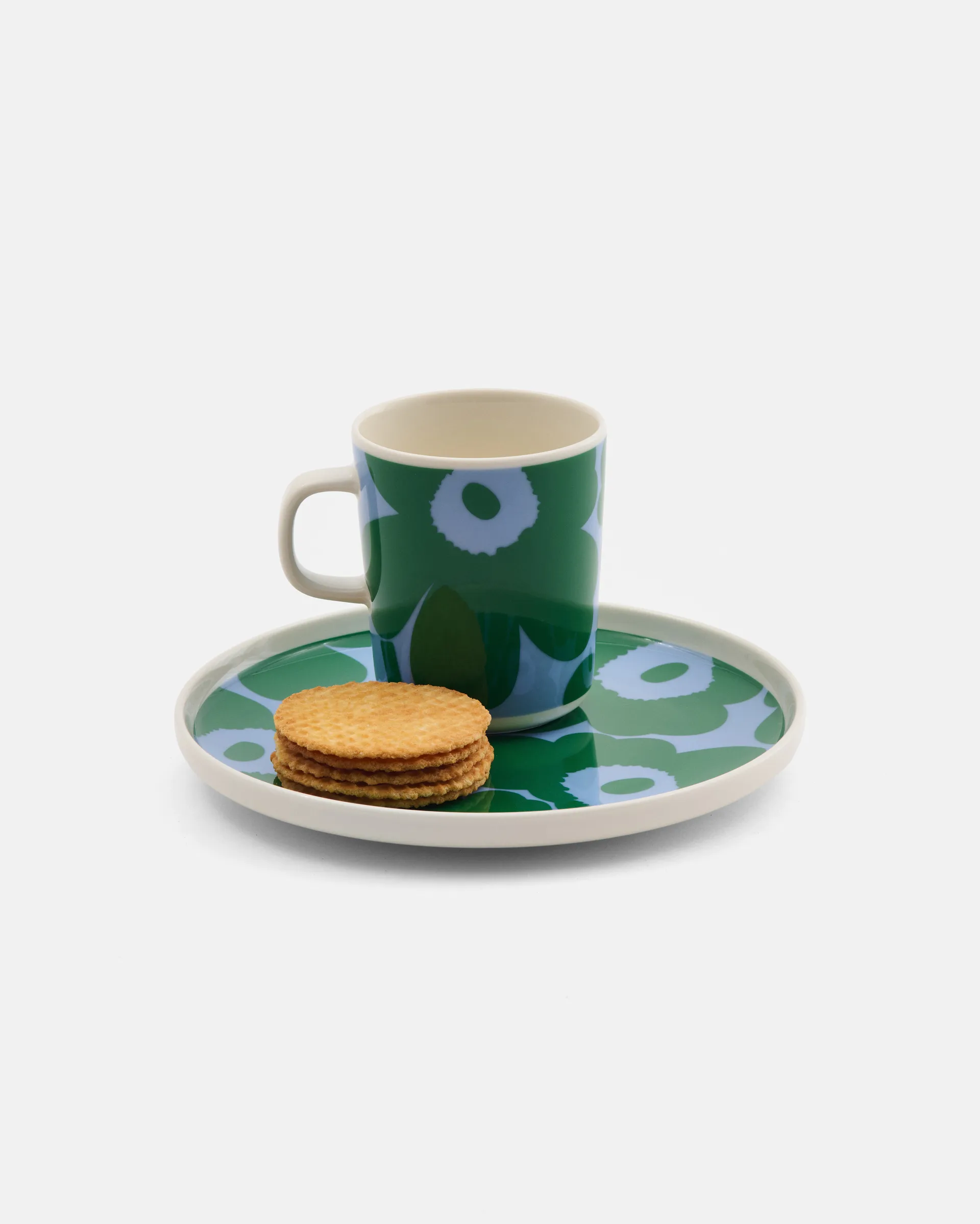 Unikko mugg 25 cl, White-green-light blue Marimekko
