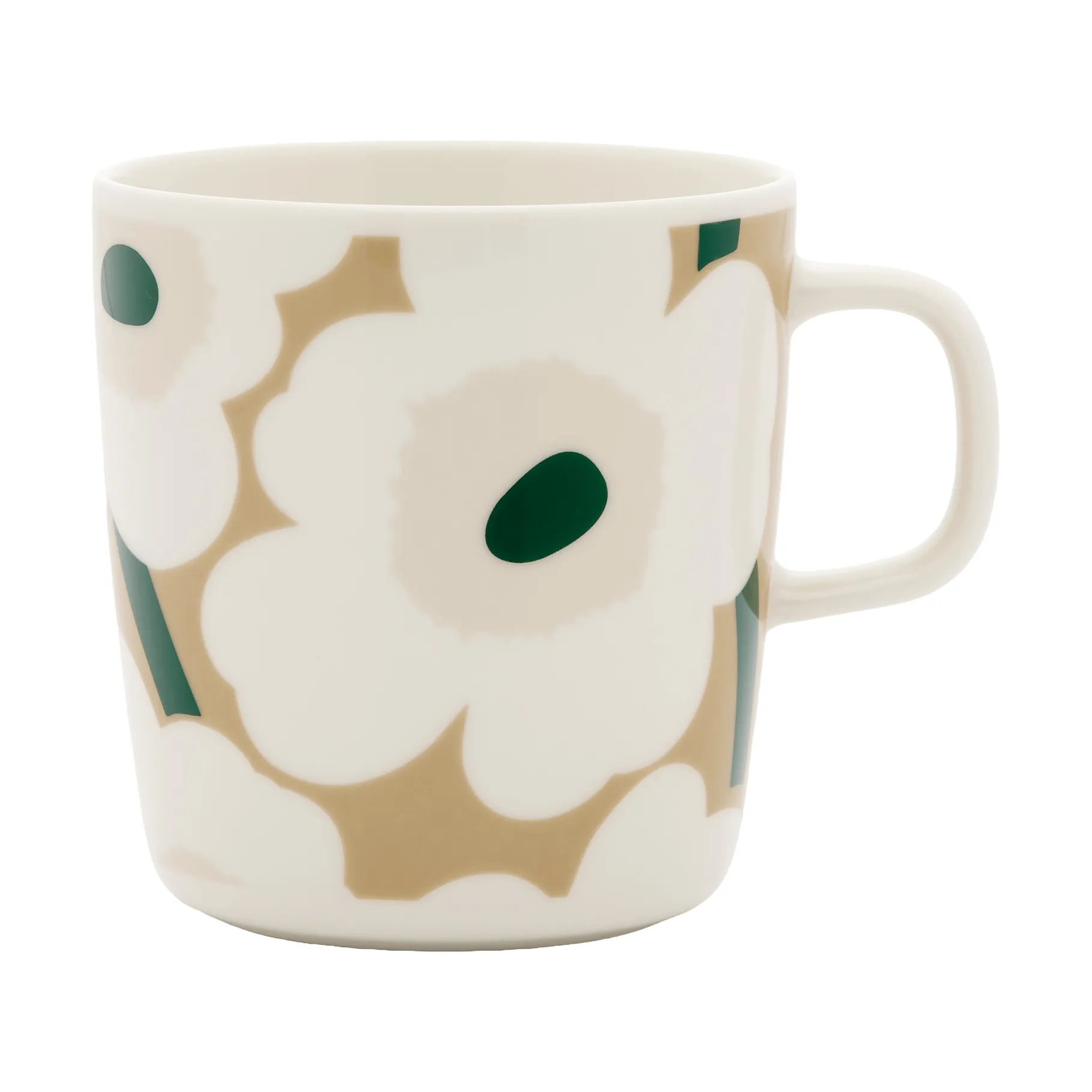 Unikko mugg 40 cl, White-beige-light sand-dark green Marimekko