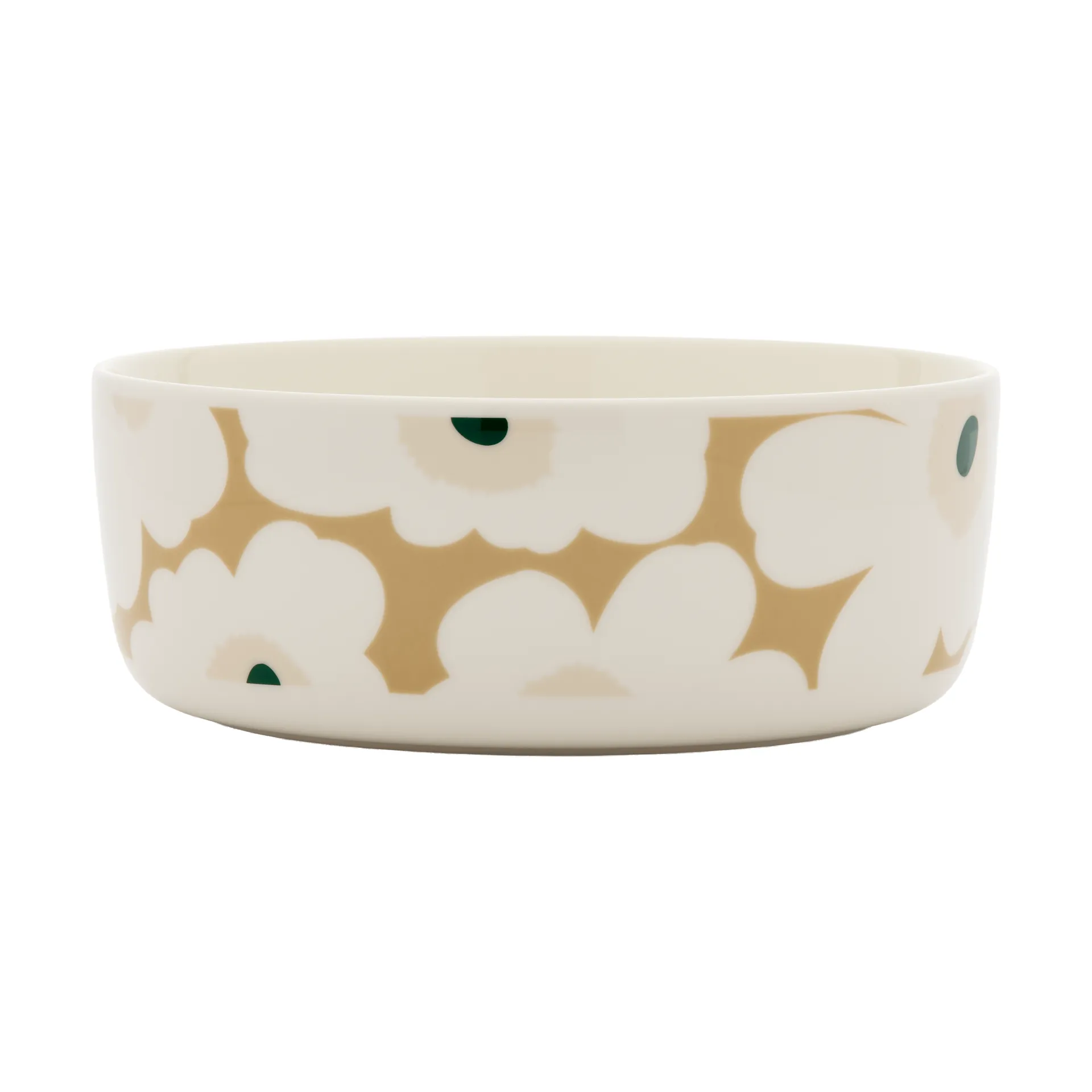 Unikko skål 1,5 l, White-beige-light sand-dark green Marimekko