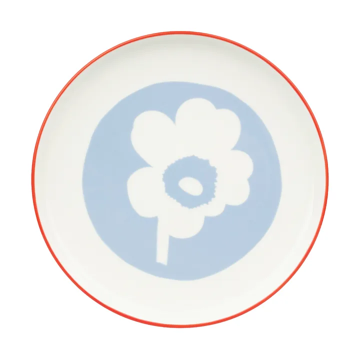 Unikko tallrik Ø20 cm - White-light blue-orange red - Marimekko