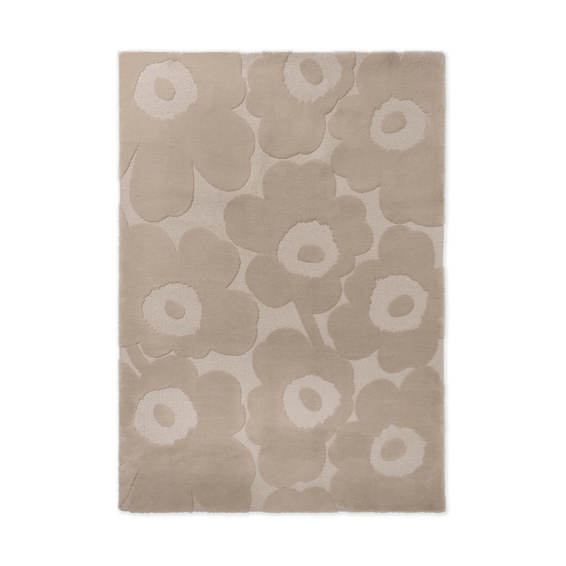 Unikko ullmatta, Light Beige, 250x350 cm Marimekko