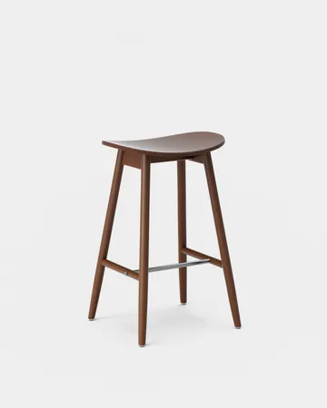 Icha barstol 65 cm - Valnötsbetsad bok - Massproductions