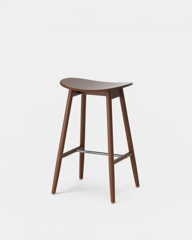 Icha barstol 65 cm, Valnötsbetsad bok Massproductions