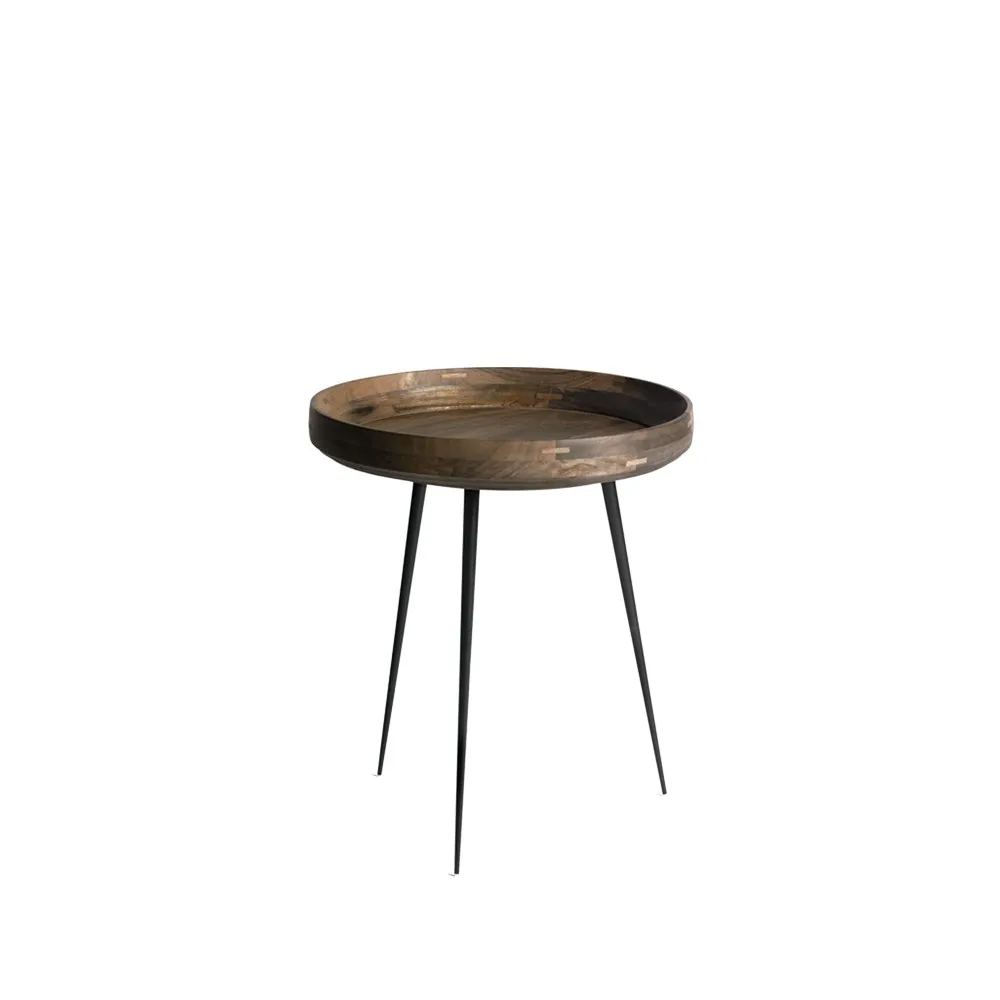 Bowl Medium bord, mango sirka grey, svart stativ Mater