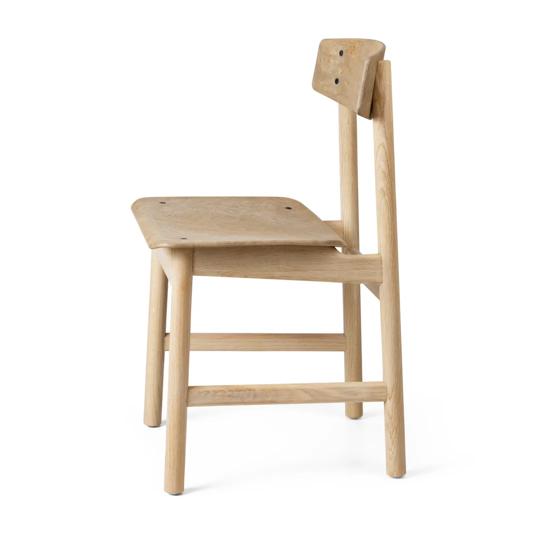 Conscious BM3162 stol, Soaped oak-coffee waste light Mater