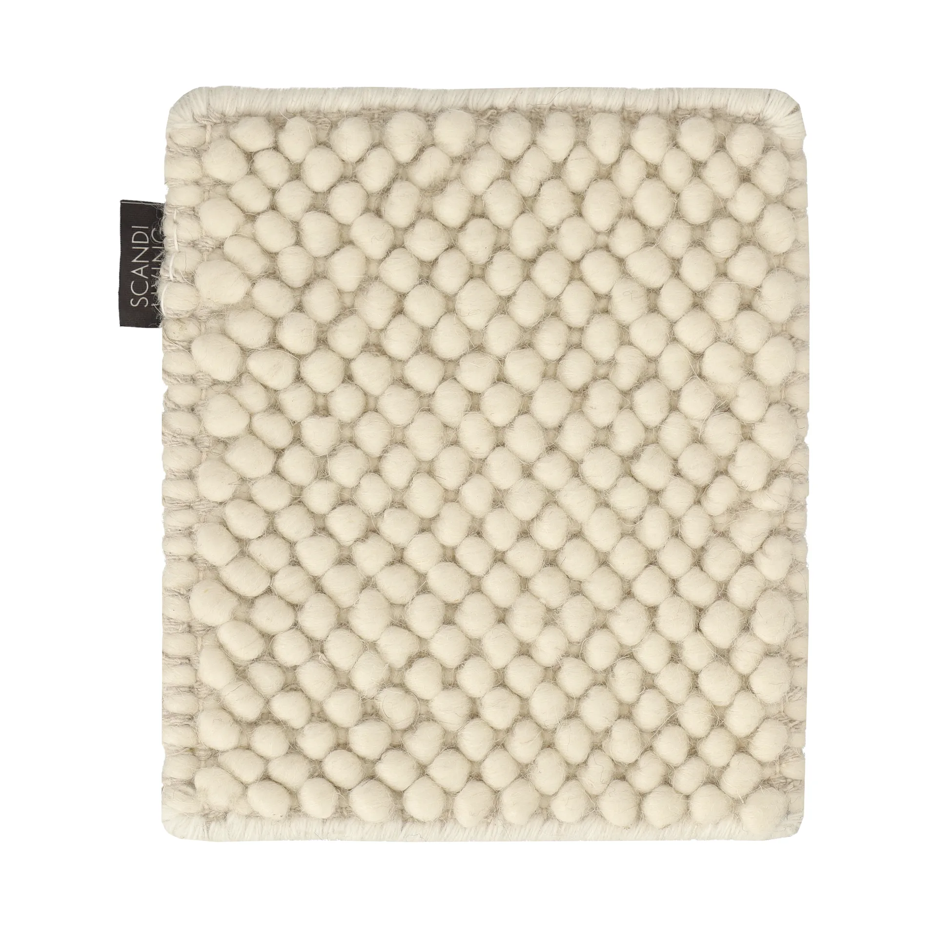 Mattprov Flock ullmatta, Naturvit Material Samples