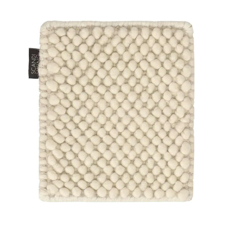 Mattprov Flock ullmatta - Naturvit - Material Samples