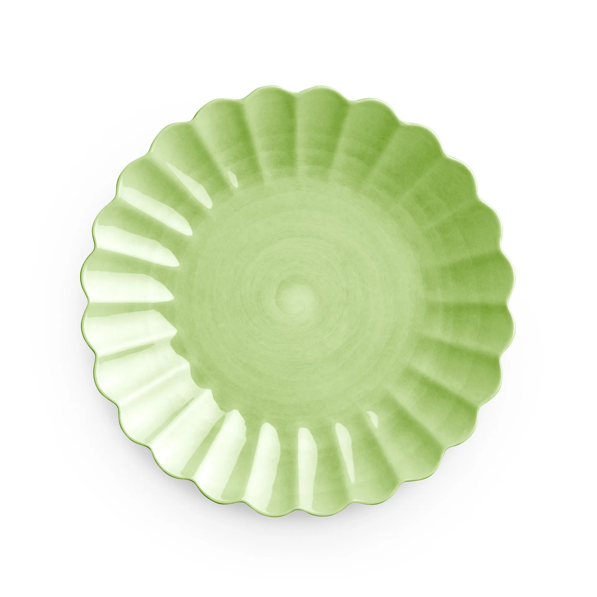 Oyster tallrik 28 cm, Grön Mateus