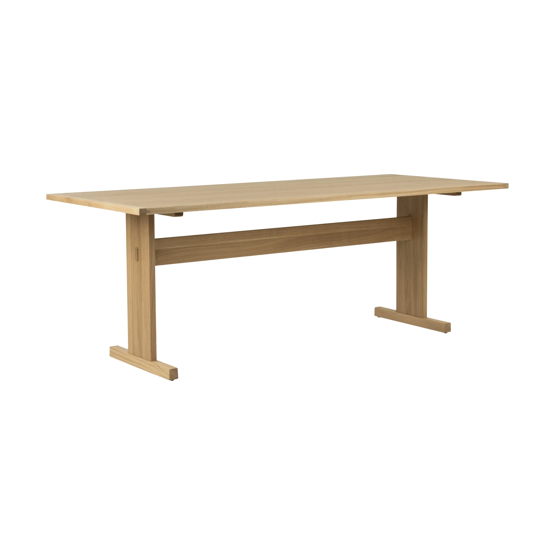 Arv matbord 200x85 cm, Vitpigmenterad mattlackad ek Mavis