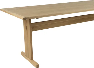 Arv matbord 200x85 cm - Vitpigmenterad mattlackad ek - Mavis