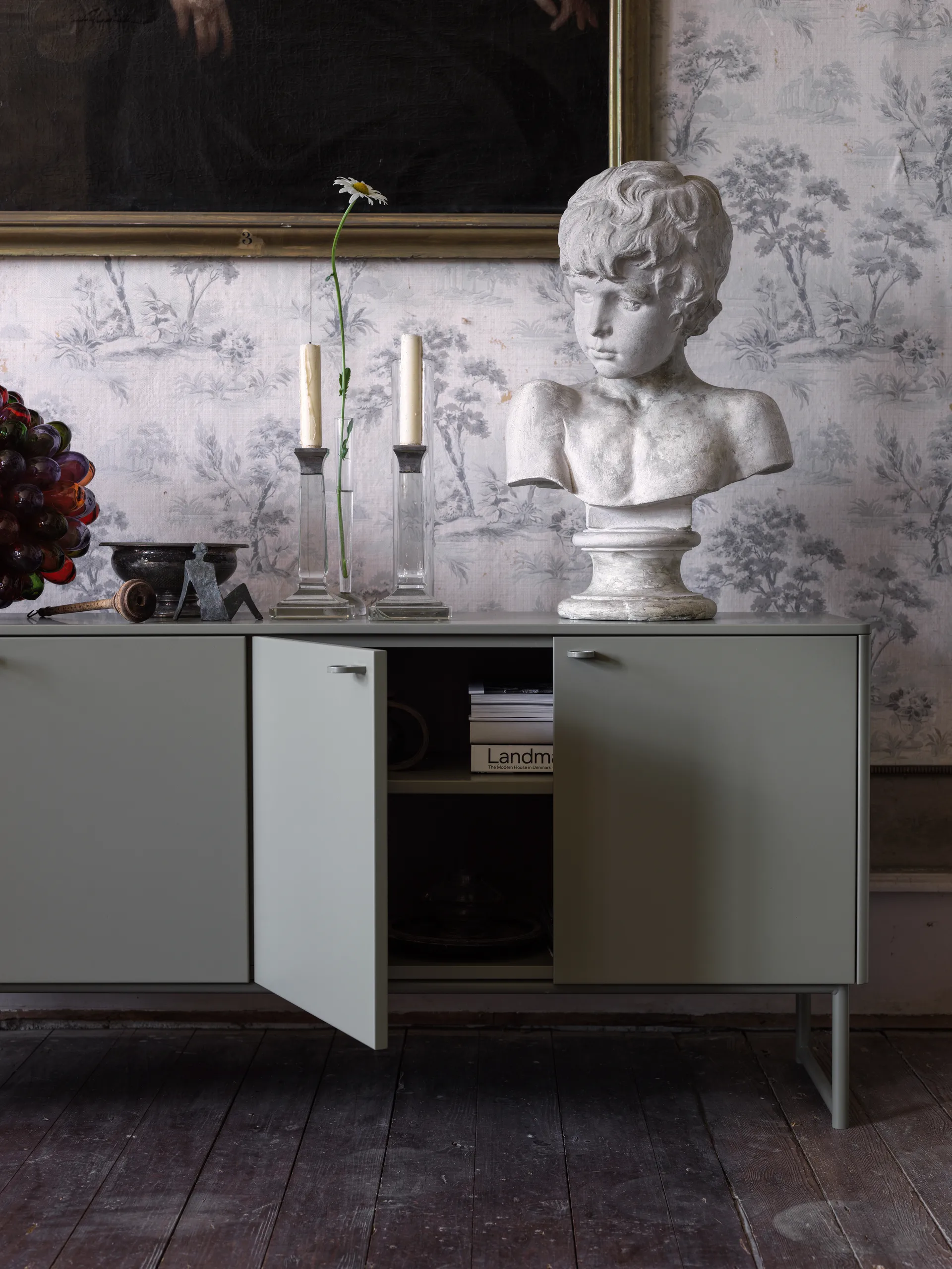 Deus sideboard 60 cm, Olivgrå Mavis