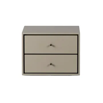 Volt sängbord vägghängt - Beige-rostfritt stål - Mavis