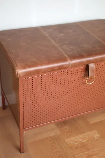 Frank förvaringsbänk - Cinnamon-vintage cognac - Maze