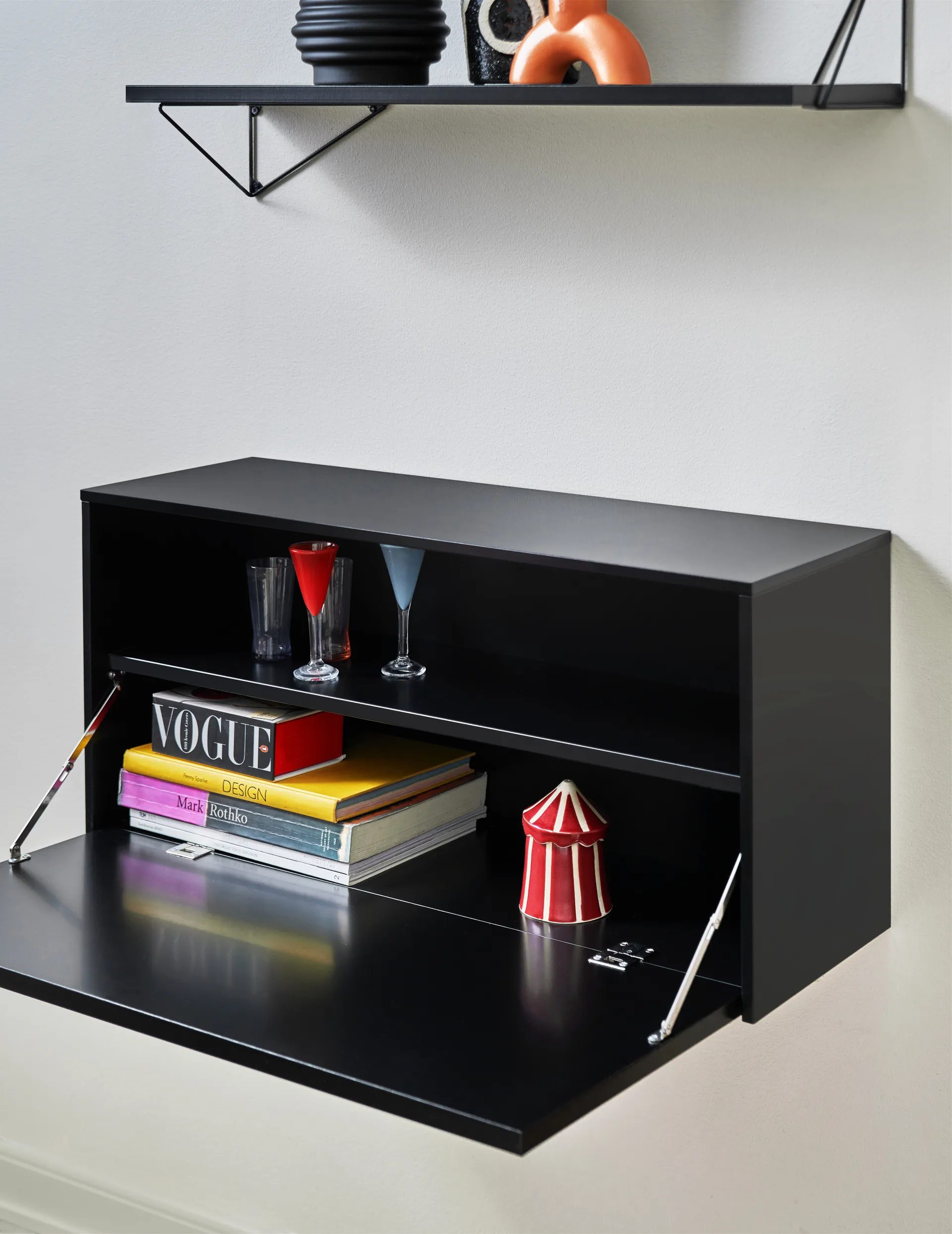 Pythagoras Cabinet väggskåp 38x80 cm, Black Maze