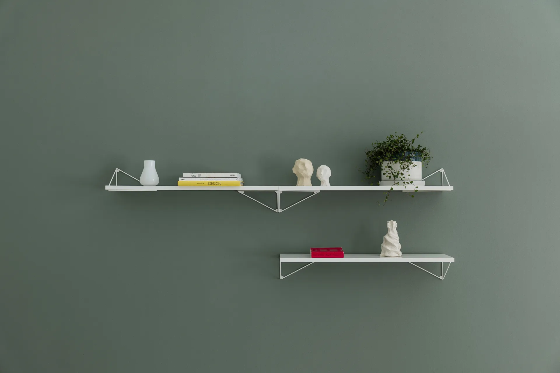 Pythagoras Shelf hyllplan, vit Maze