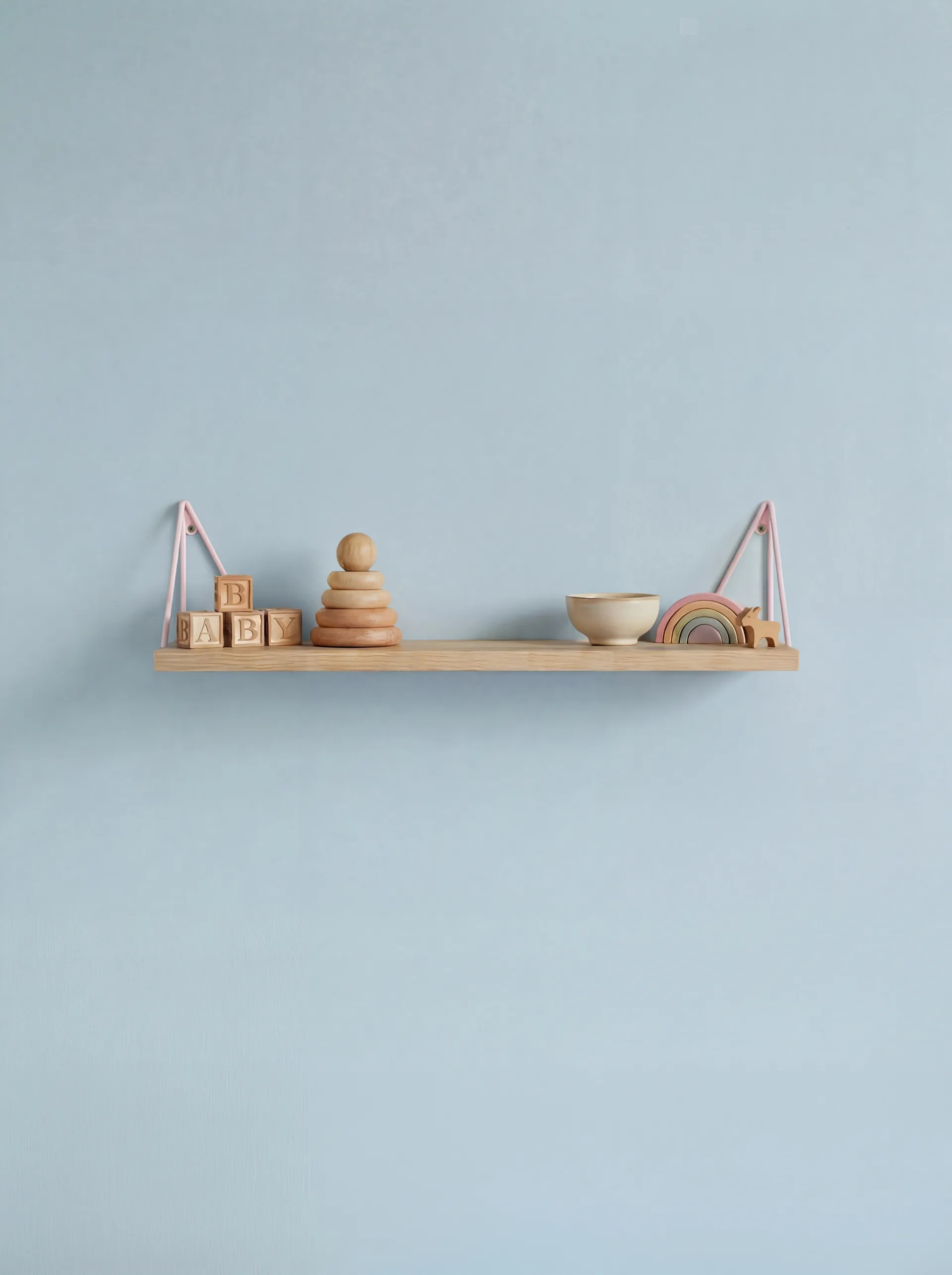 Pythagoras XS hylla, Ask-pale pink, 41x13,8x12 cm Maze