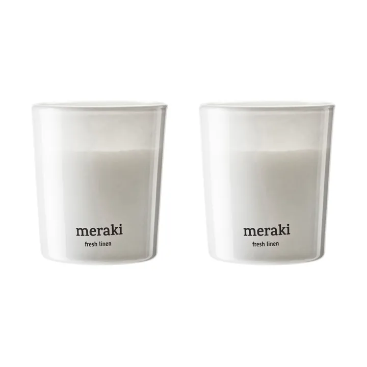 Meraki doftljus 15 timmar 2-pack - Fresh Linen - Meraki