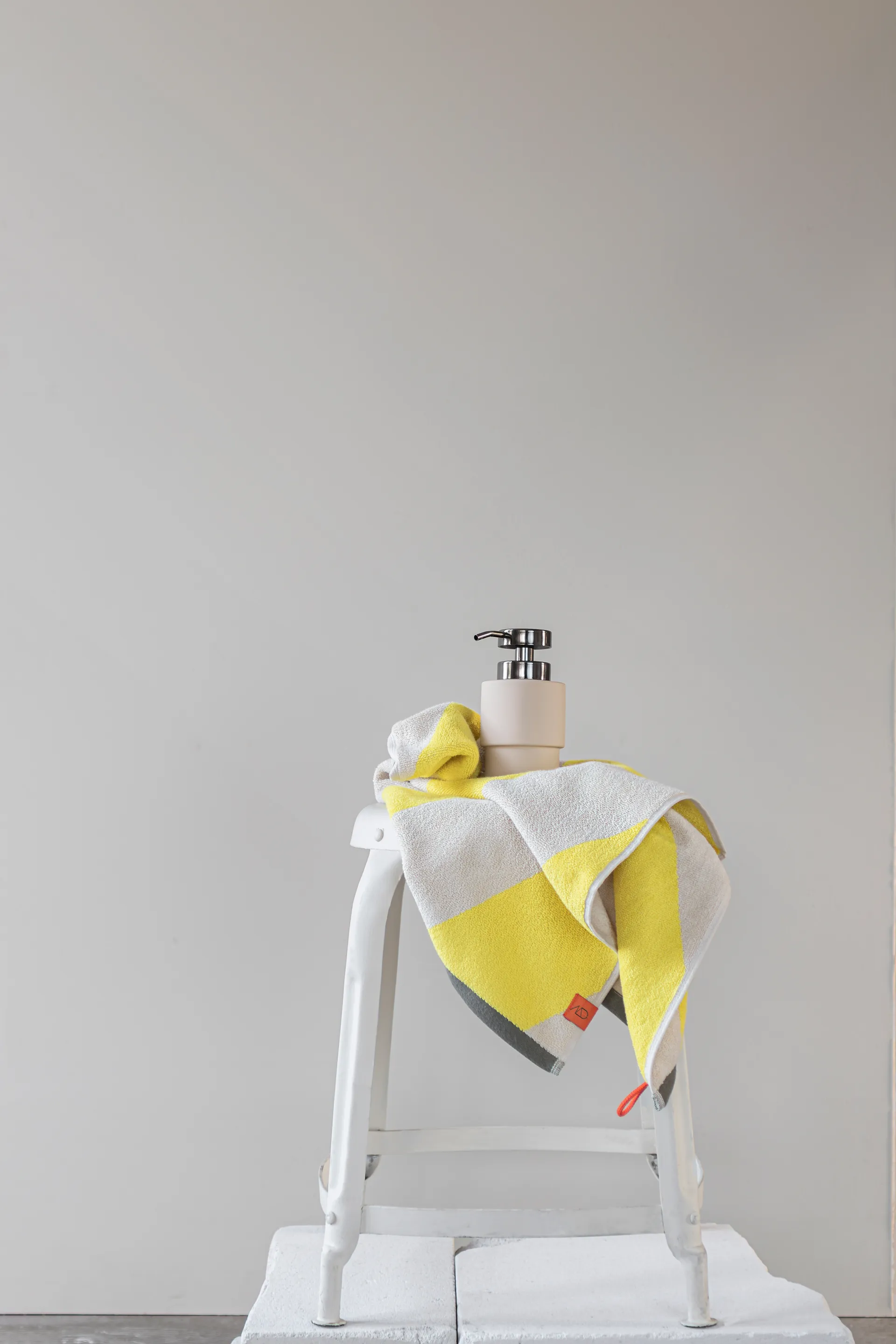 Diagonal handduk, Yellow, 70x133 cm Mette Ditmer