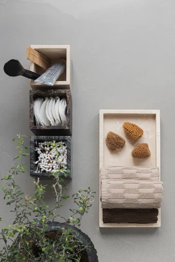 Marble kub 8,5x8,5 cm - Black-grey - Mette Ditmer