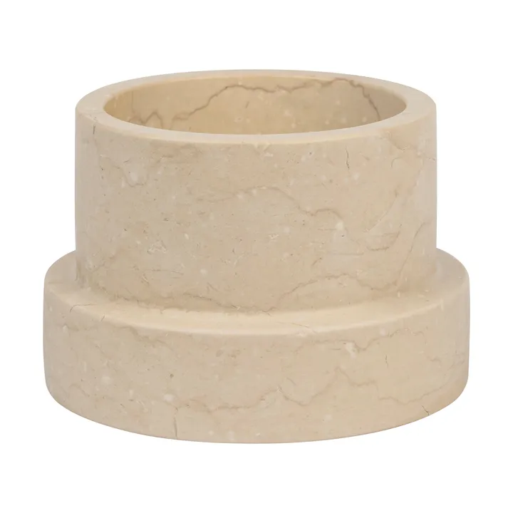 Marble ljusstake för blockljus 6,5 cm - Sand - Mette Ditmer