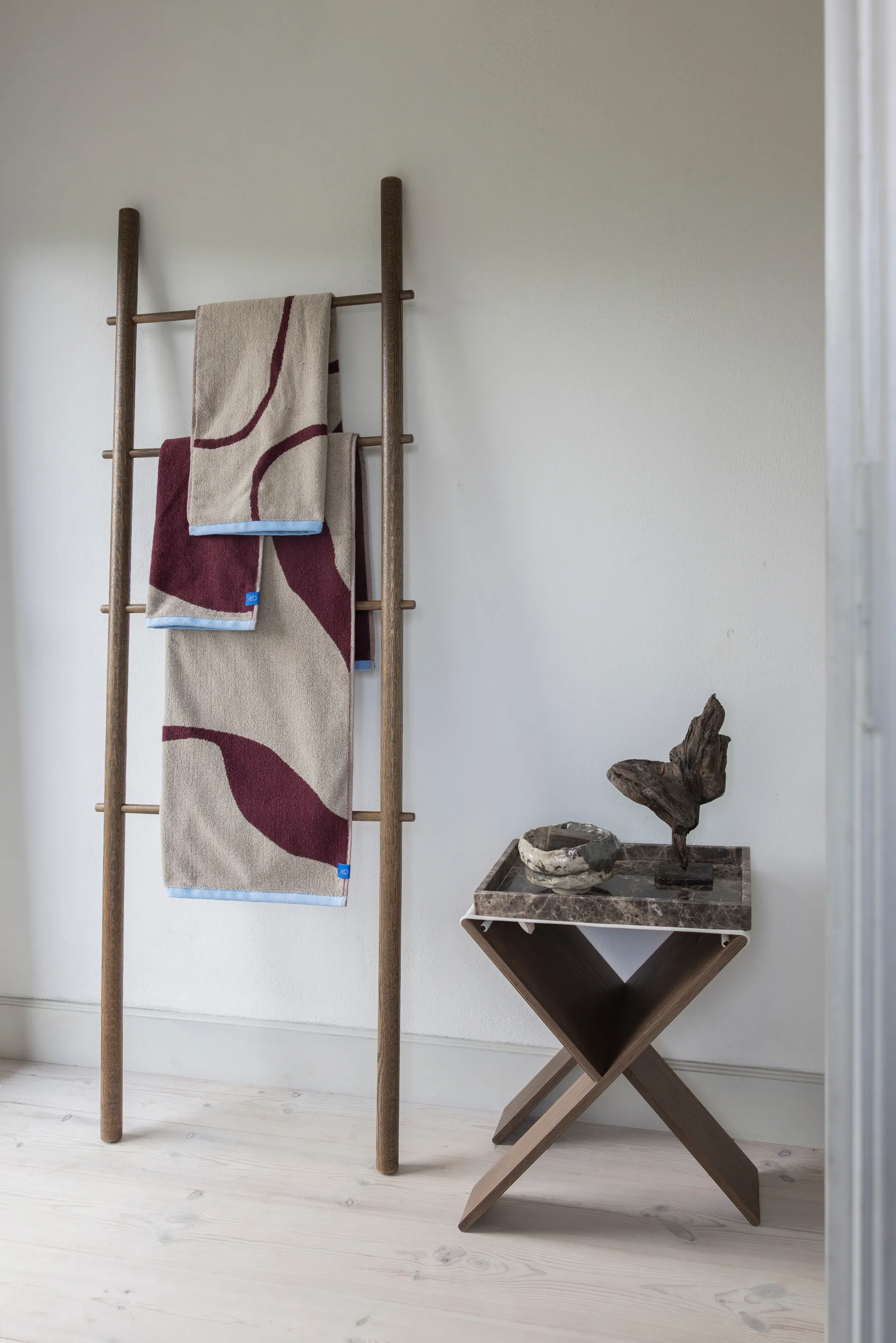 Nova Arte handduk 50x90 cm 2-pack, Wine-sand Mette Ditmer