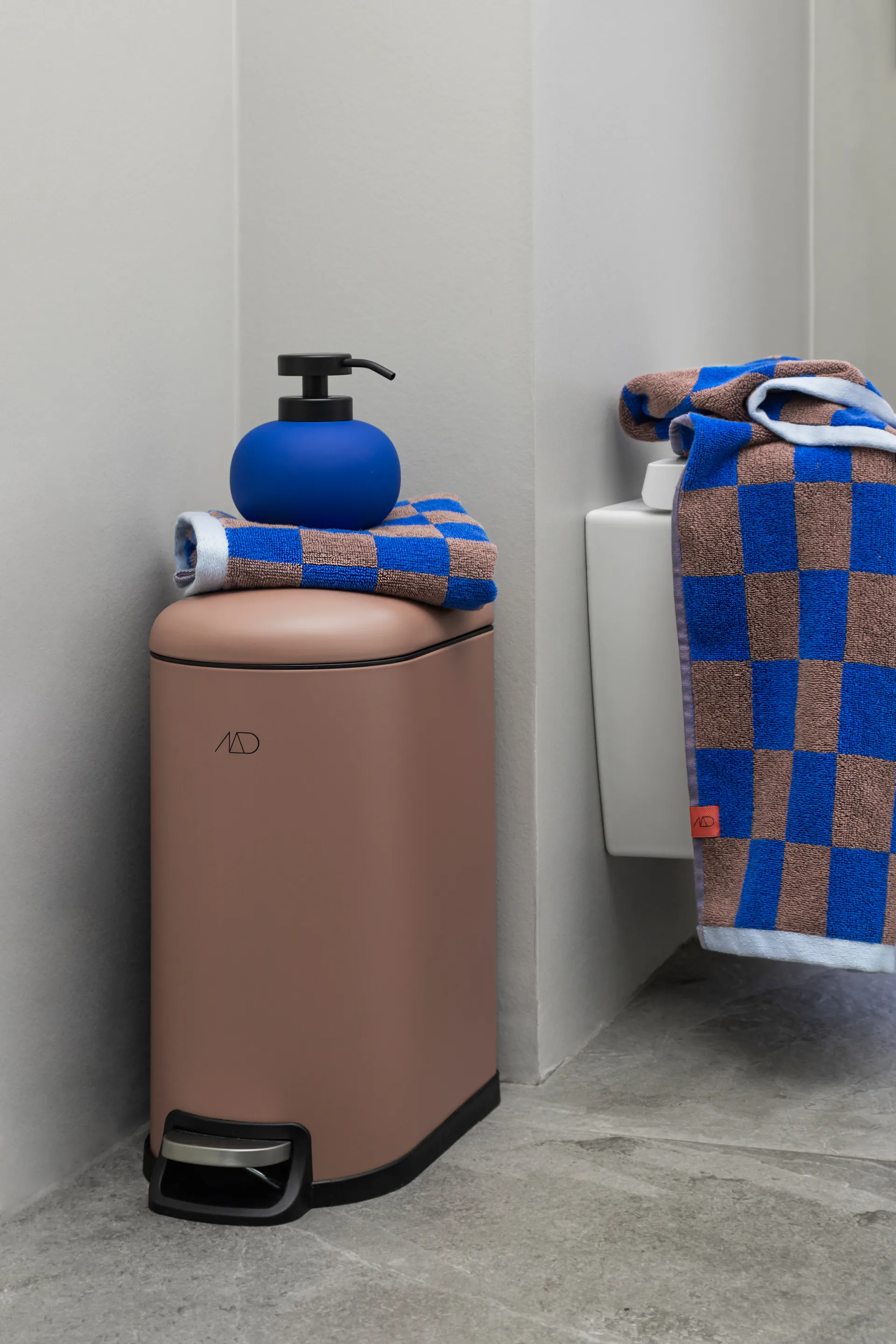 Retro handduk, Cobalt, 40x55 cm, 2-pack Mette Ditmer