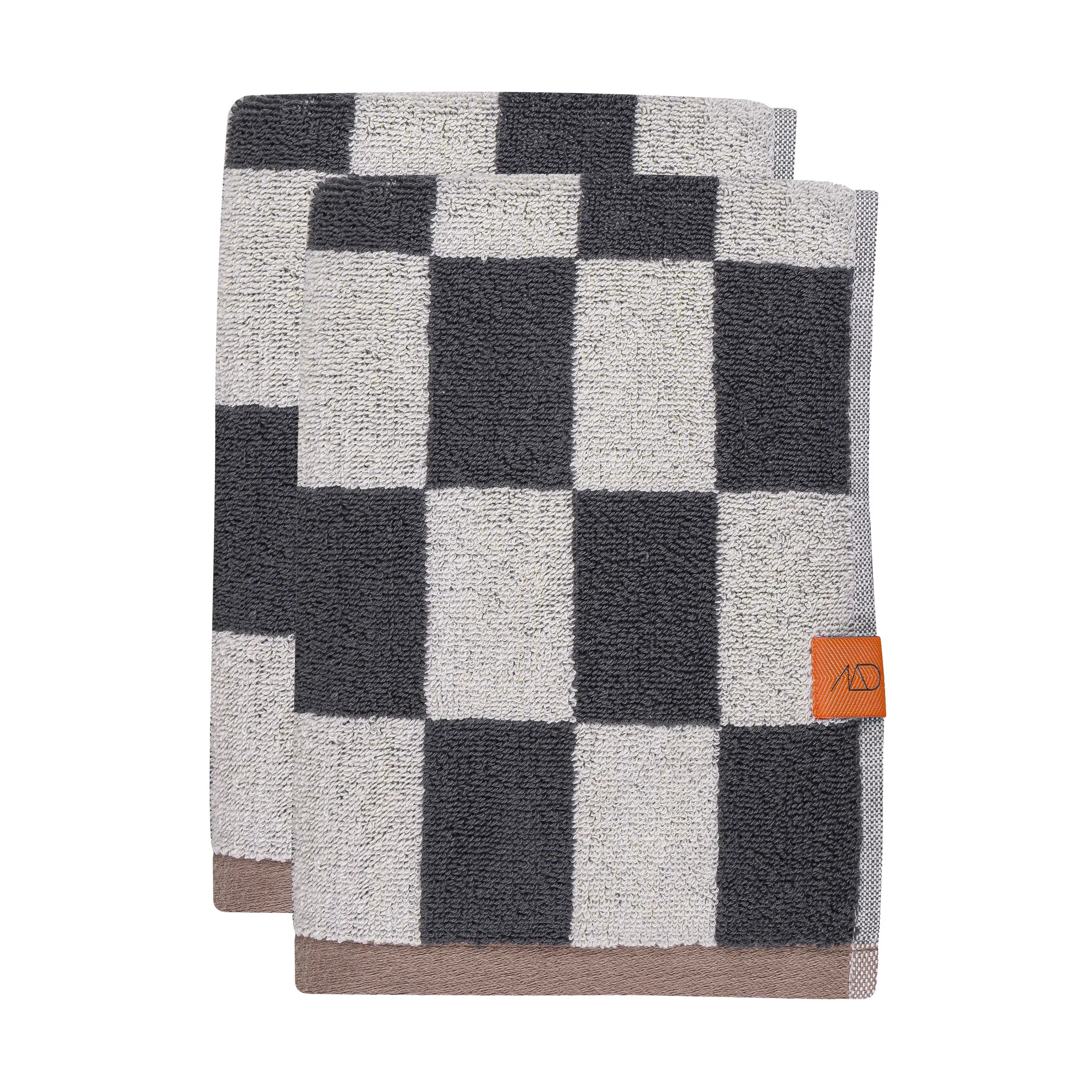Retro handduk, Dark grey, 40x55 cm, 2-pack Mette Ditmer