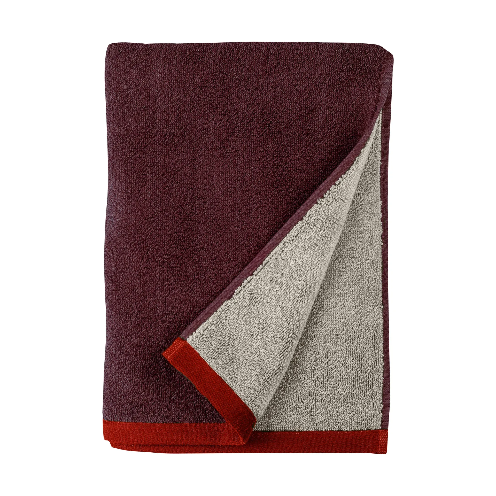 Soft badhandduk 70x133 cm, Gray-Red (grå-röd), 70x133 cm Mette Ditmer