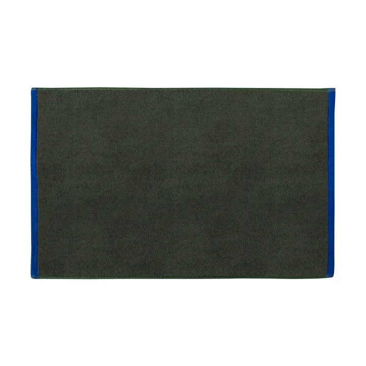 Soft badrumsmatta 50x80 cm - Dark olive-light blue - Mette Ditmer