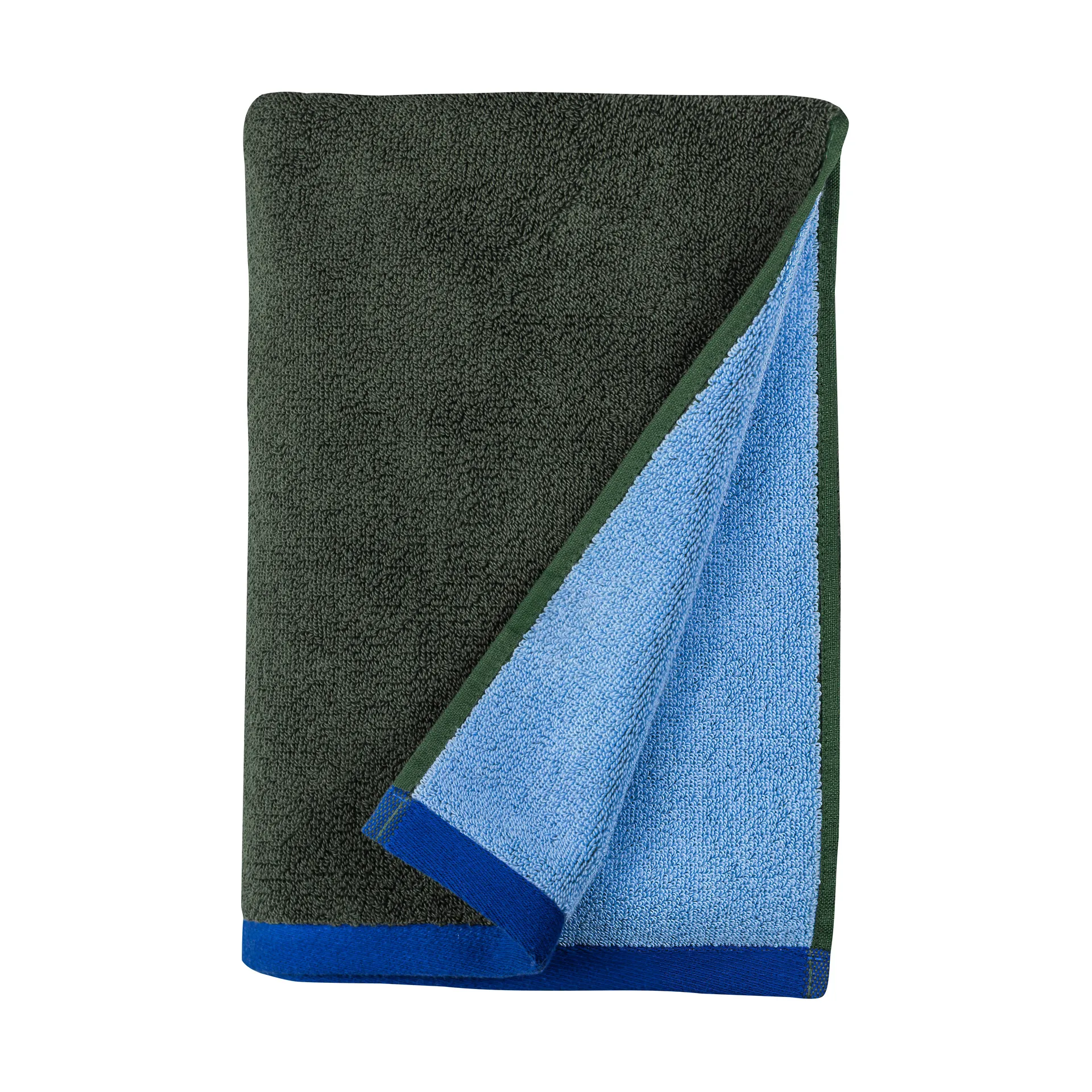 Soft gästhandduk 40x55 cm 2-pack, Dark olive-light blue Mette Ditmer