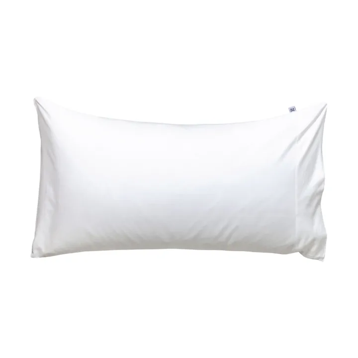 Satina plain örngott EKO - Vit, 50x90 cm - Mille Notti