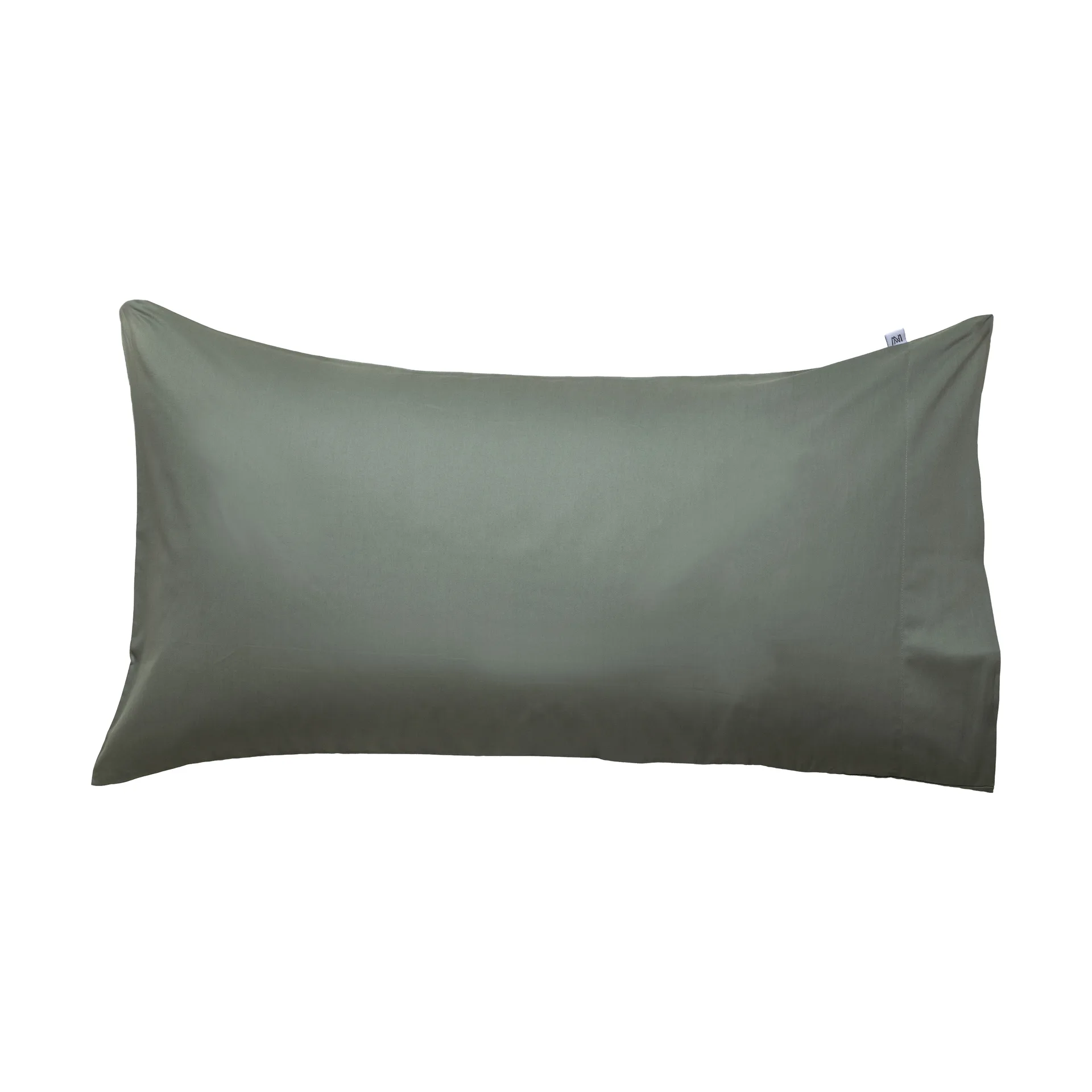 Satina plain örngott, Grön, 50x90 cm Mille Notti