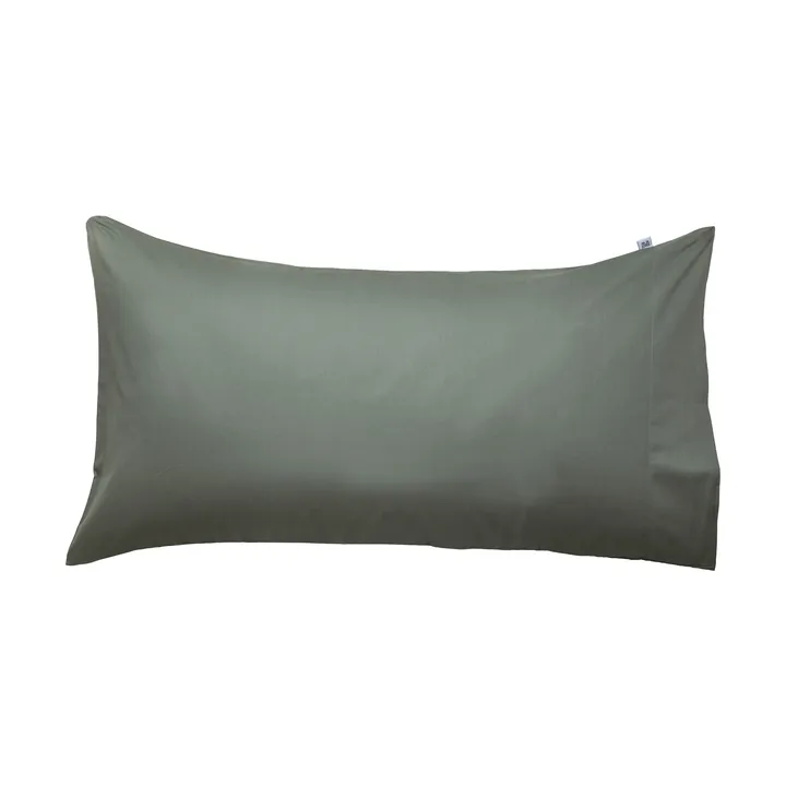 Satina plain örngott - Grön, 50x90 cm - Mille Notti