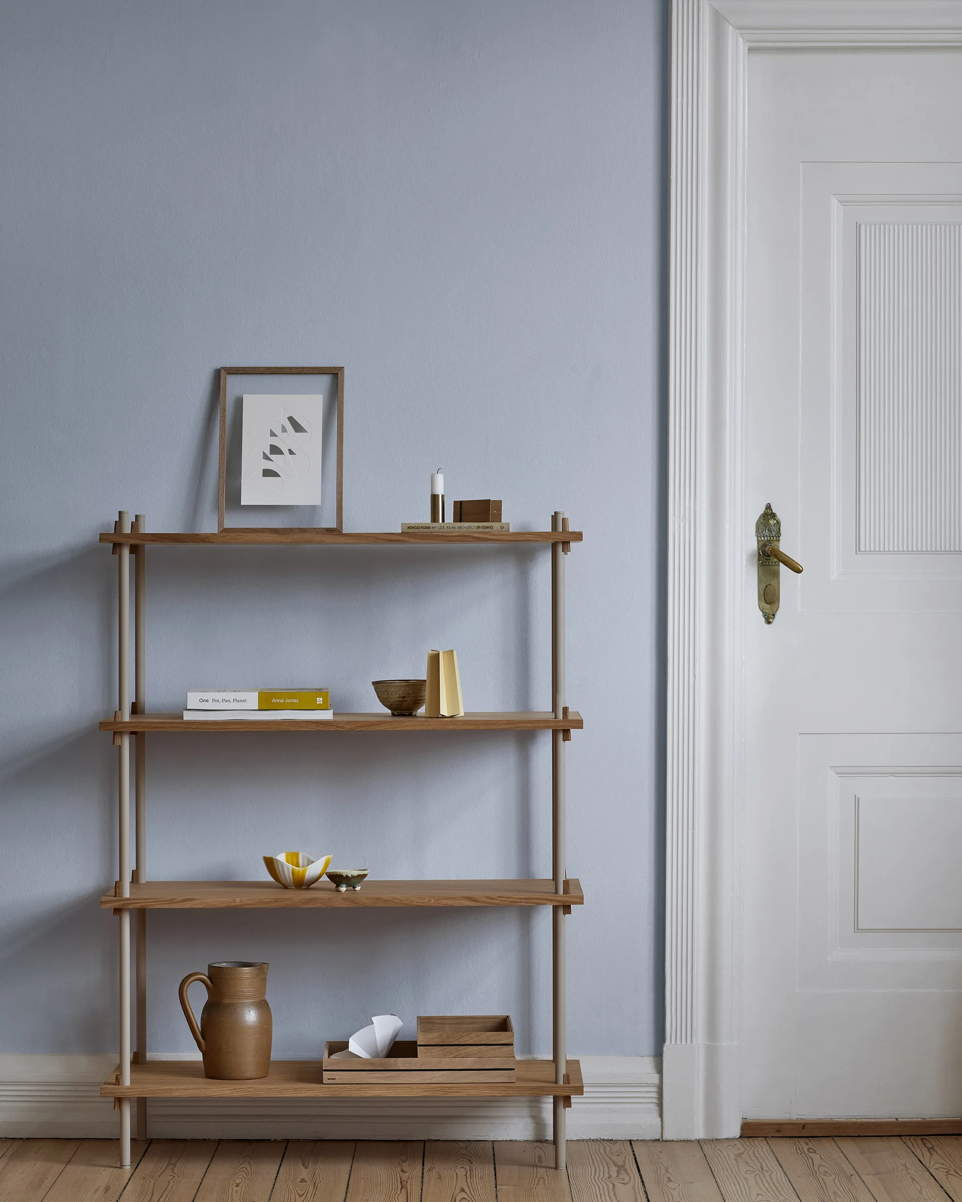 Shelving System classic hylla, Ek-white, 86x65x35 cm, S.65.1.A MOEBE