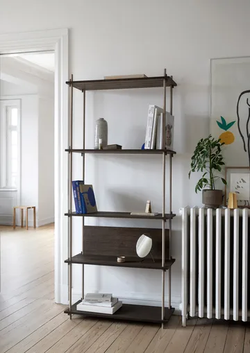 Shelving System classic hylla - Rökt ek-warm grey, 86x65x35 cm, S.65.1.A - MOEBE