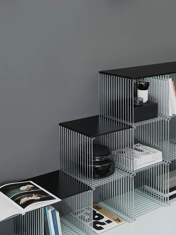 Panton Wire Single hylla 34,8x34,8x34,8 cm, Chrome Montana
