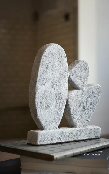 Luna skulptur - Grey, 12x3x21,5 cm - MUUBS