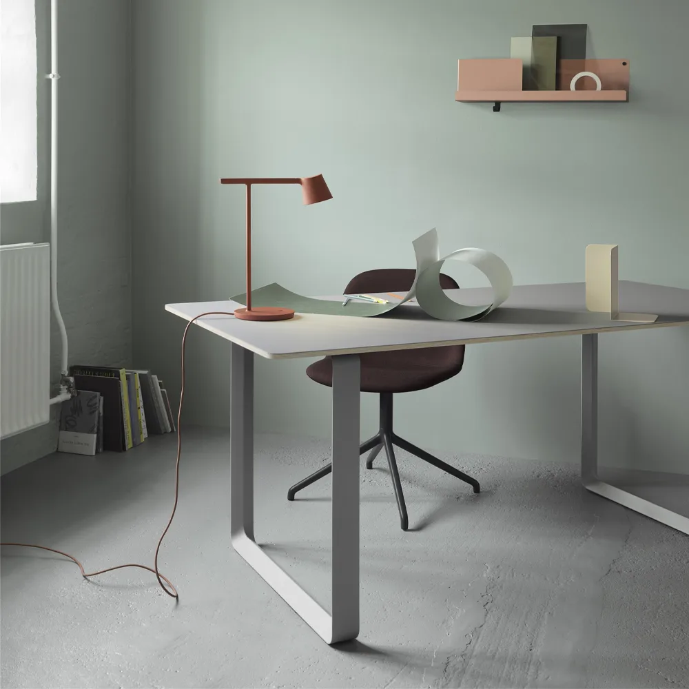 70/70 matbord 170x85 cm, Solid oak-White Muuto