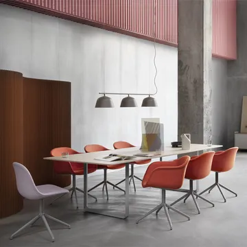 70/70 matbord 295x108 cm - Solid oak-Grey - Muuto
