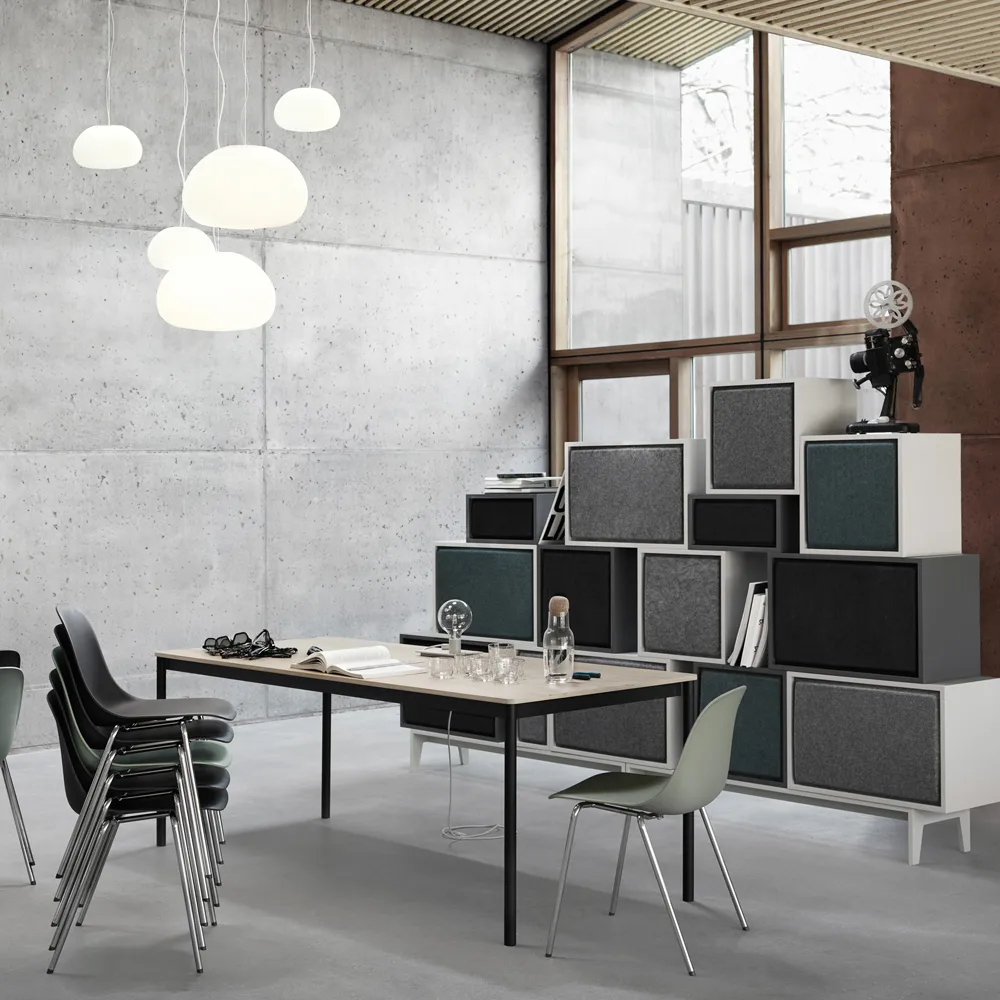 Base matbord, white, abs kant, 190x85cm Muuto