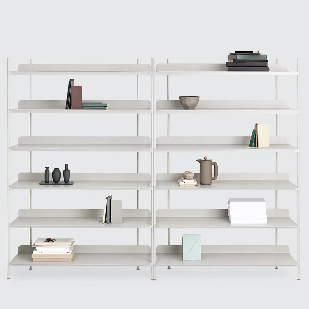 Compile configuration 4 hyllsystem, Black Muuto