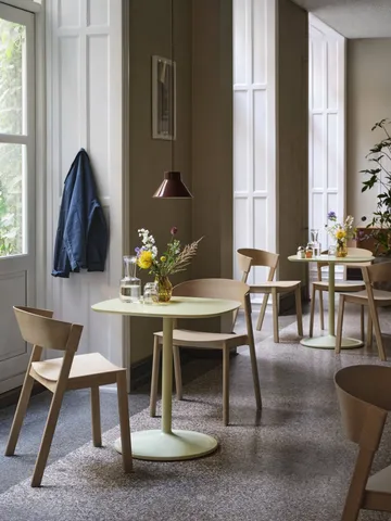 Cover Side Chair leather - Refine leather cognac-Oak - Muuto